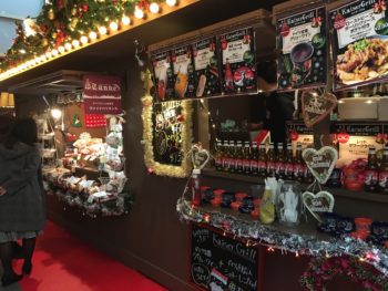 One of the food stalls in the market